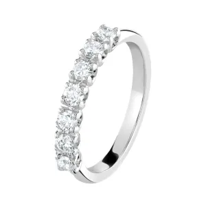 0.56ct 7-Round Brilliant Cut Diamond Half Eternity Platinum Band