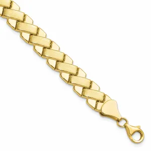 10k Yellow Gold Criss Cross Fancy Bracelet