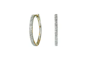 1/2 ctw Diamond Hoop Earrings