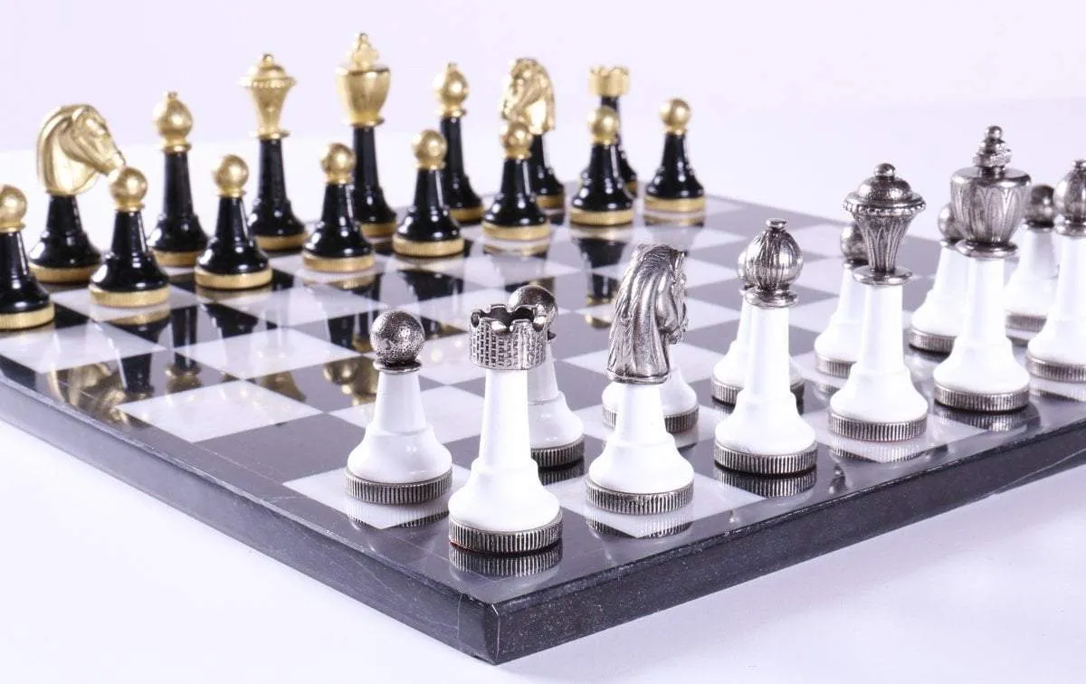 13" Onyx Chess Set with Florentine Pieces