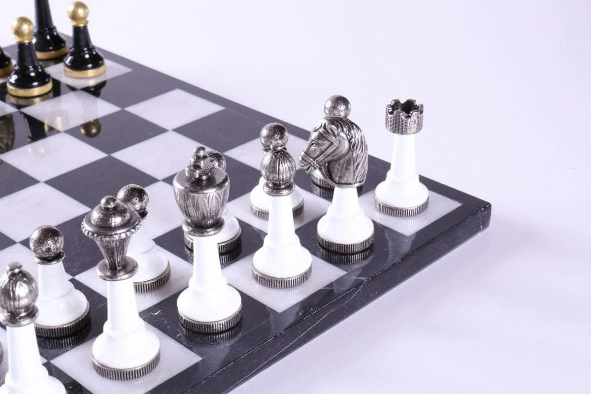 13" Onyx Chess Set with Florentine Pieces