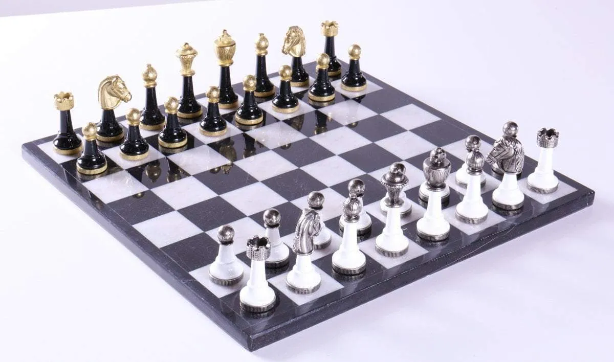 13" Onyx Chess Set with Florentine Pieces