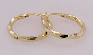 14K Gold Hoop Earrings.