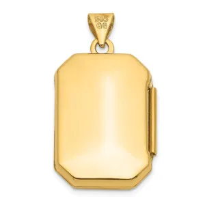 14k Yellow Gold Fancy Rectangle Locket