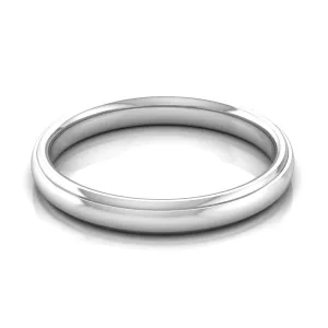 3.0 mm Plain Wedding Band in 14KT, 18KT & Platinum