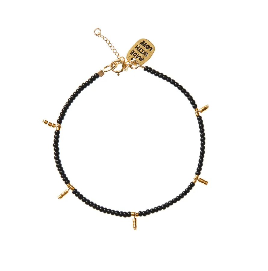 5 Drop Kisongo Bracelet - BLACK