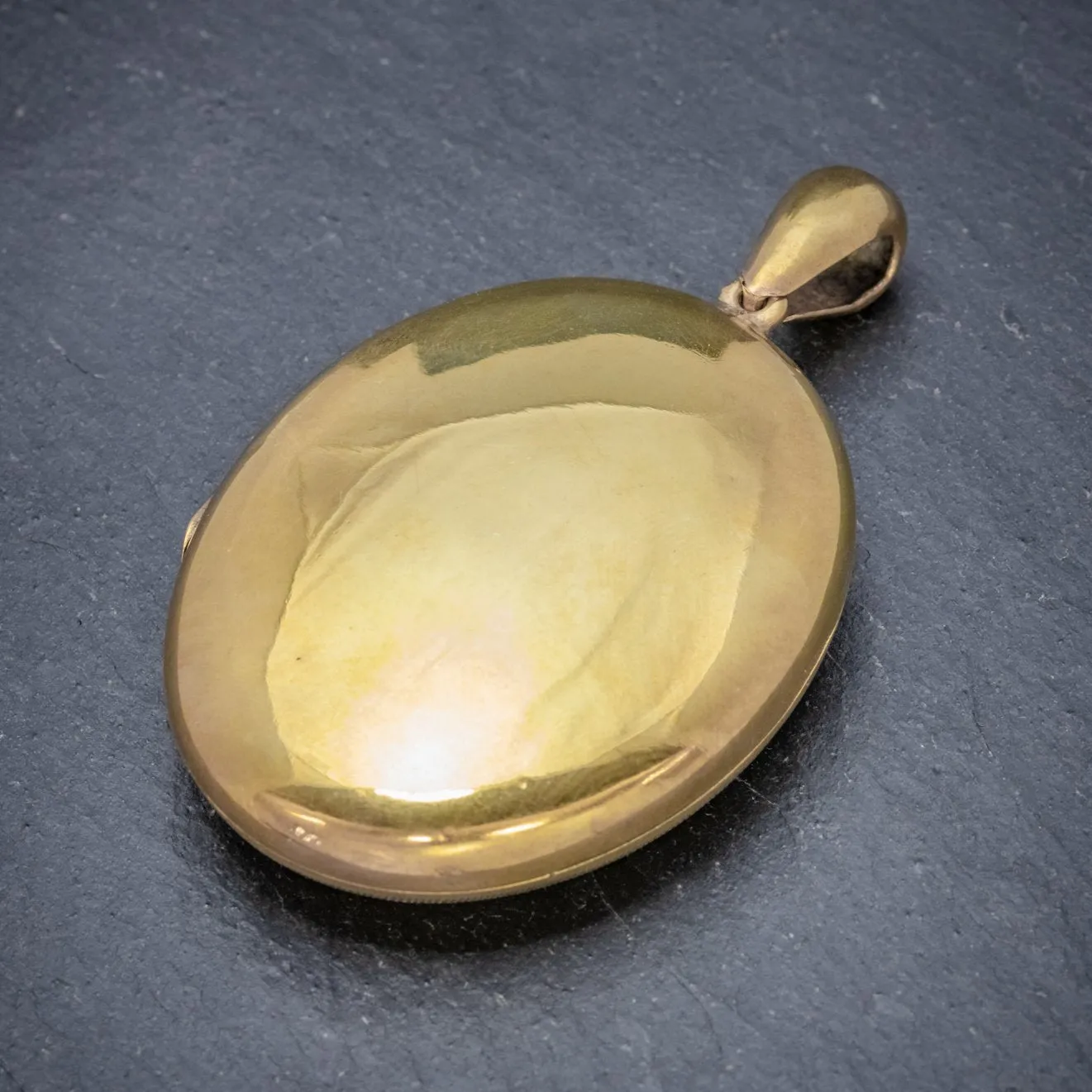 Antique Victorian Locket 18Ct Gold On Silver Circa 1900