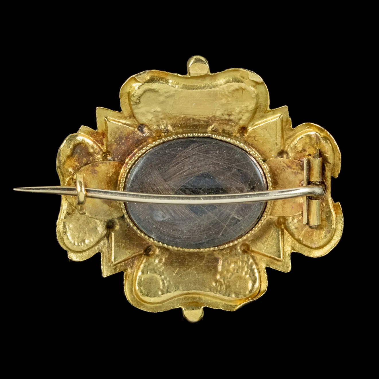 Antique Victorian Regard Brooch 18ct Gold Circa 1880