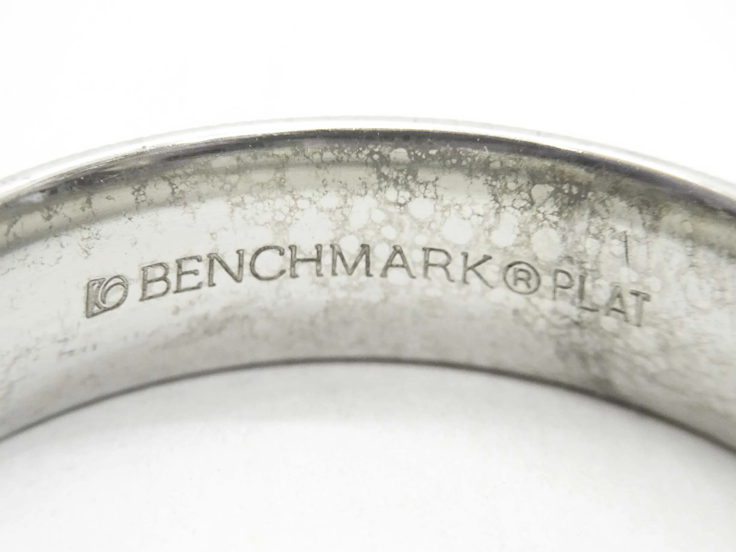 Benchmark 6mm Round Milgrain Edge Polished Wedding Band Ring Platinum Size 10.75