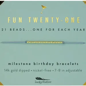 Birthday Milestone Bracelet 21st