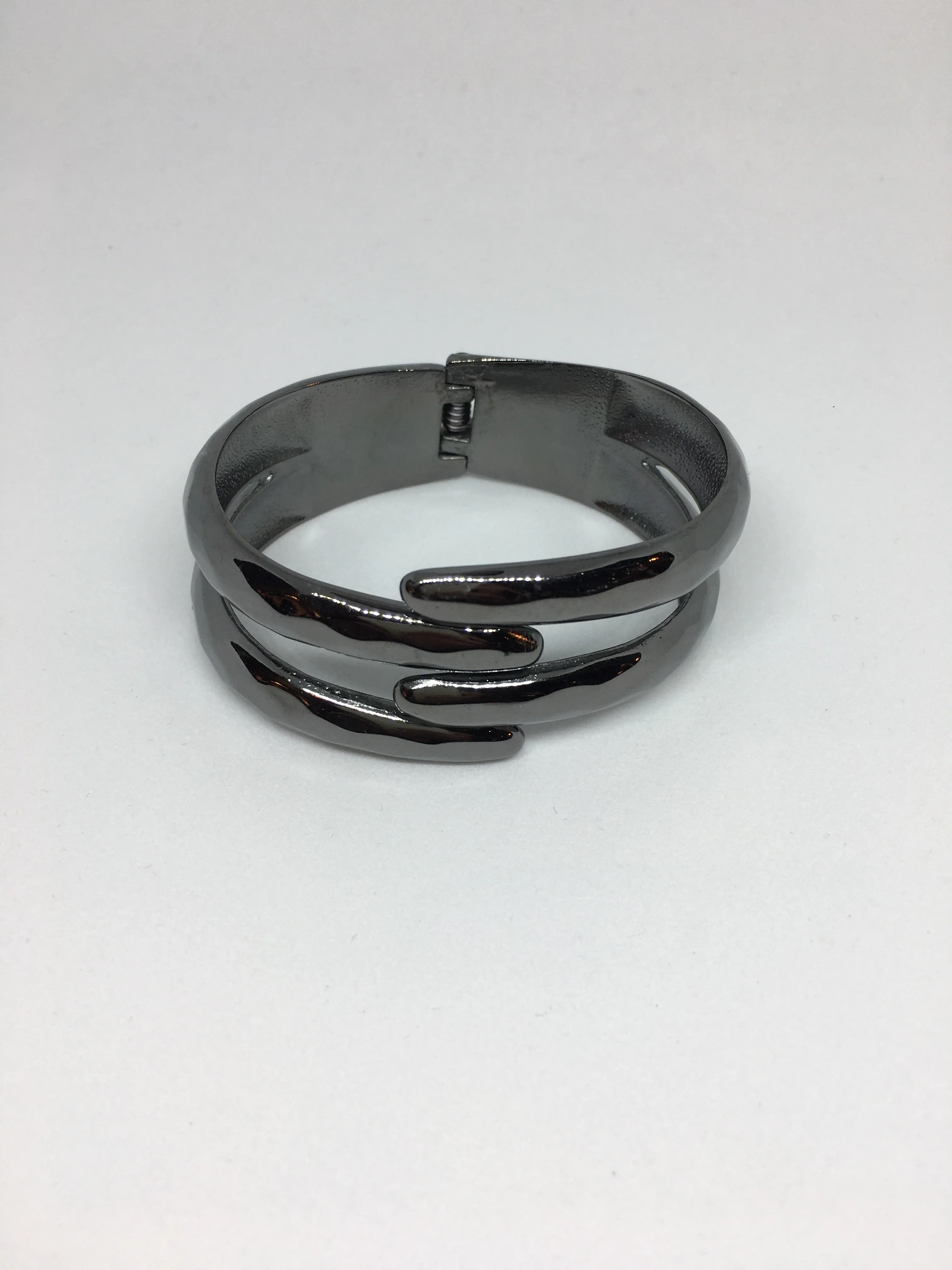 Black Hammered Bracelet