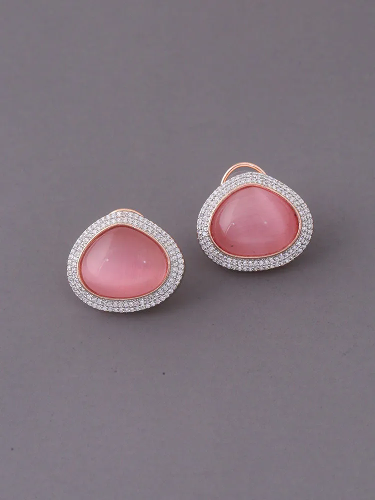 Blush Cyane Zirconia Studs