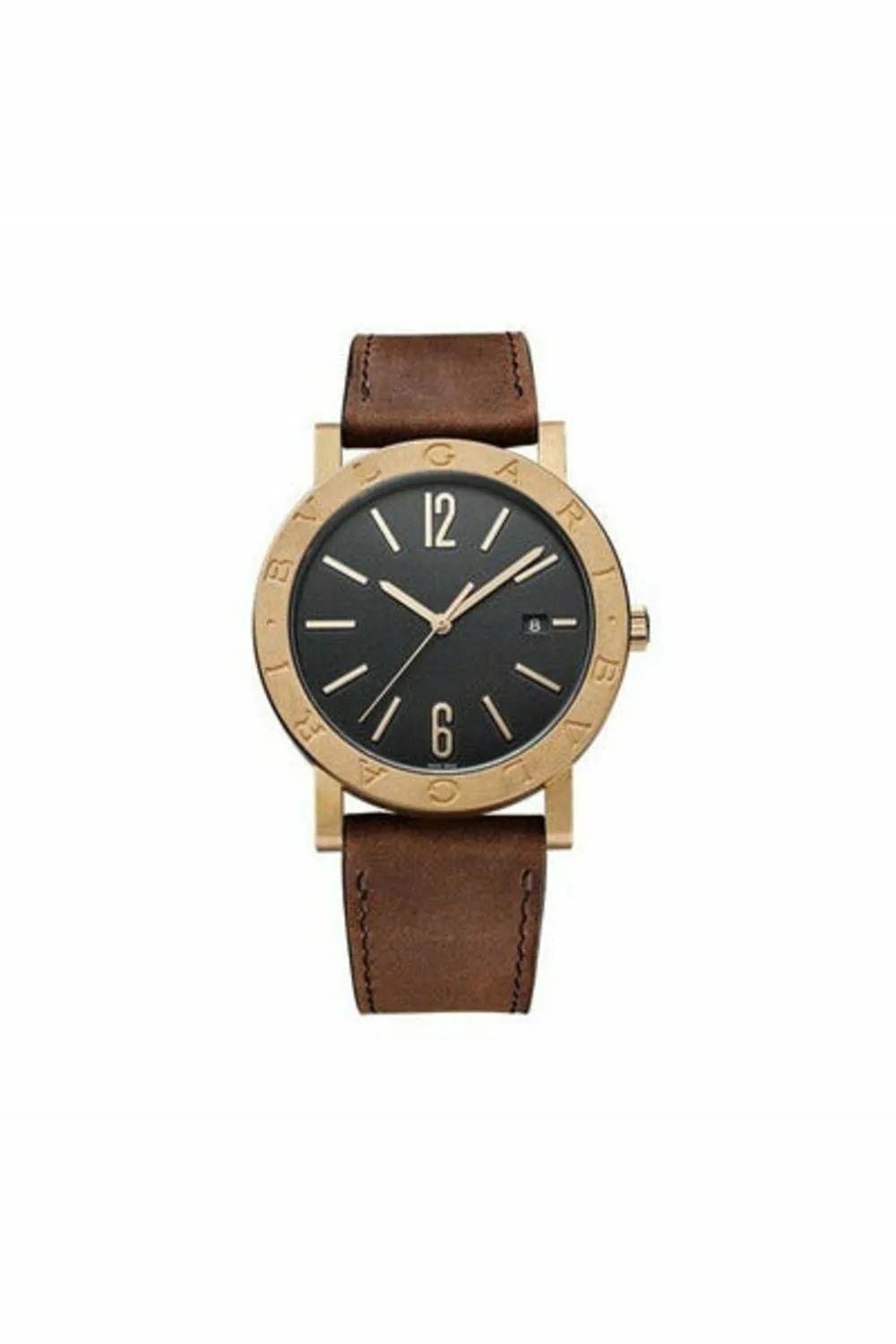 bvlgari solotempo 41mm bronze men's watch ref. 102977 bb41bbsbld/mb