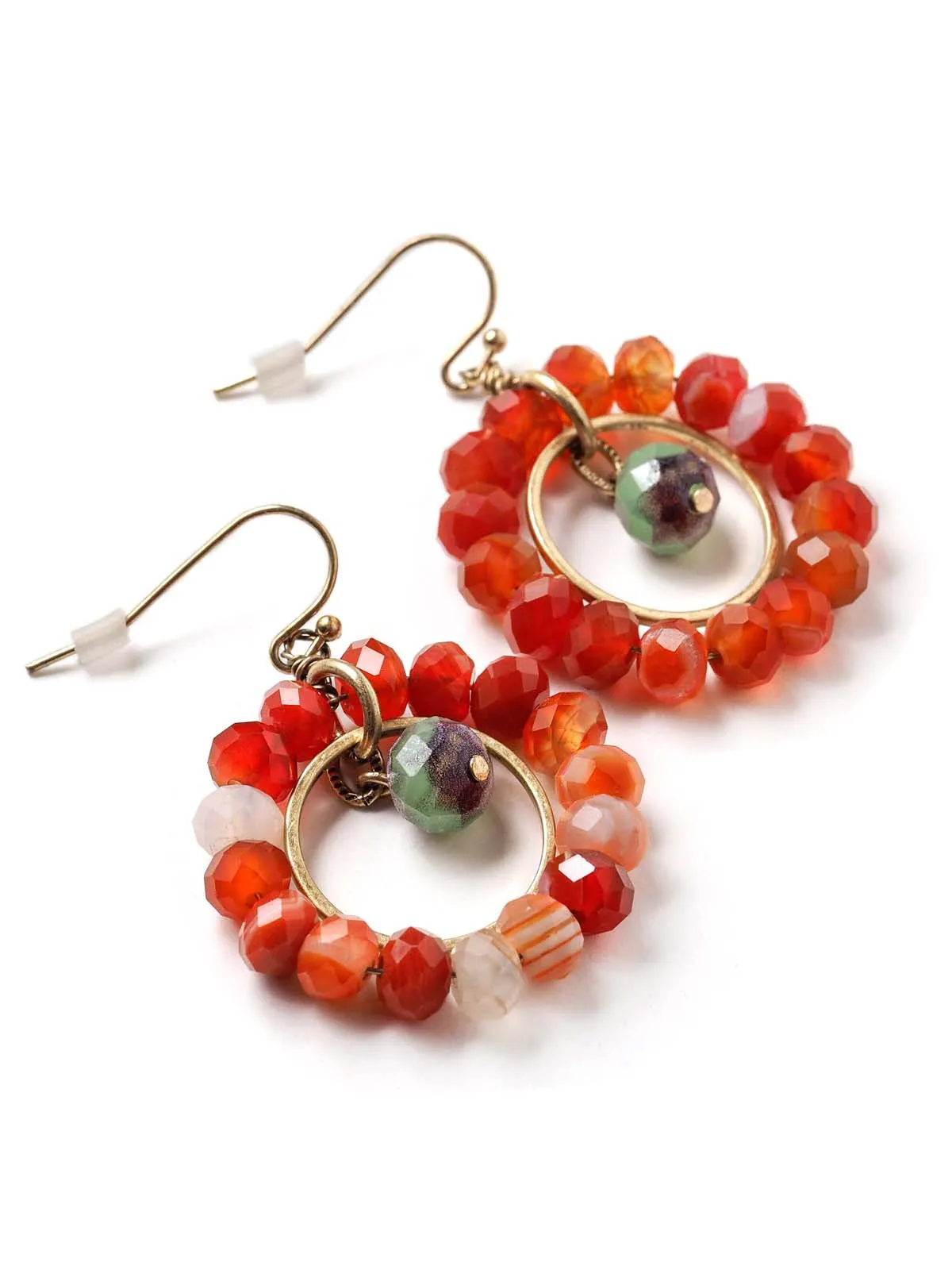 Carnelian Hoop Earrings