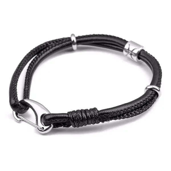 Classy Men Pisces Zodiac Leather Bracelet