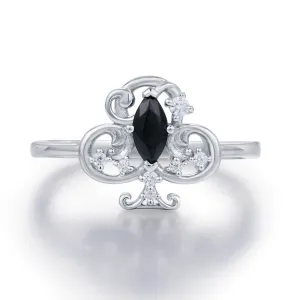 Clover Club Black Onyx Ring