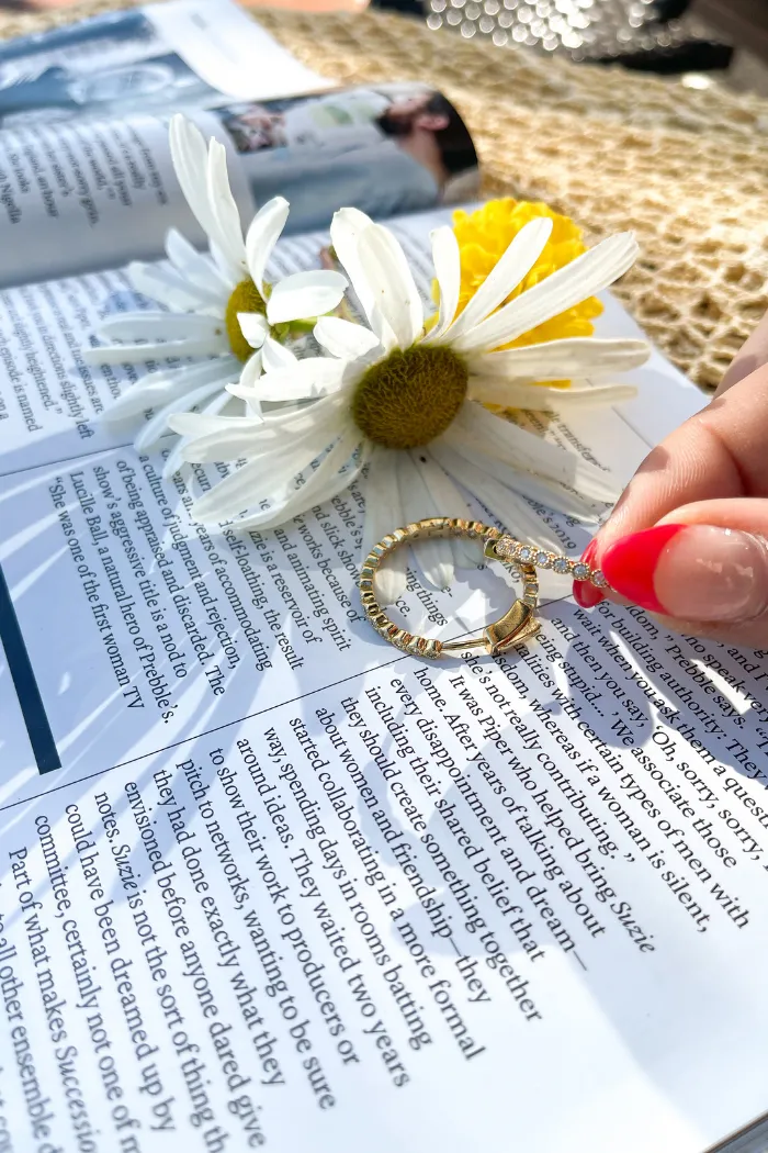 Crystal Hinged Hoops