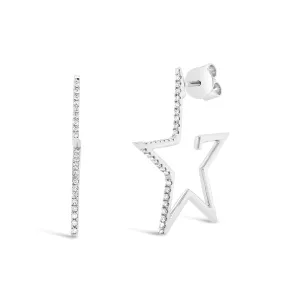 Diamond Star Hoop Earrings