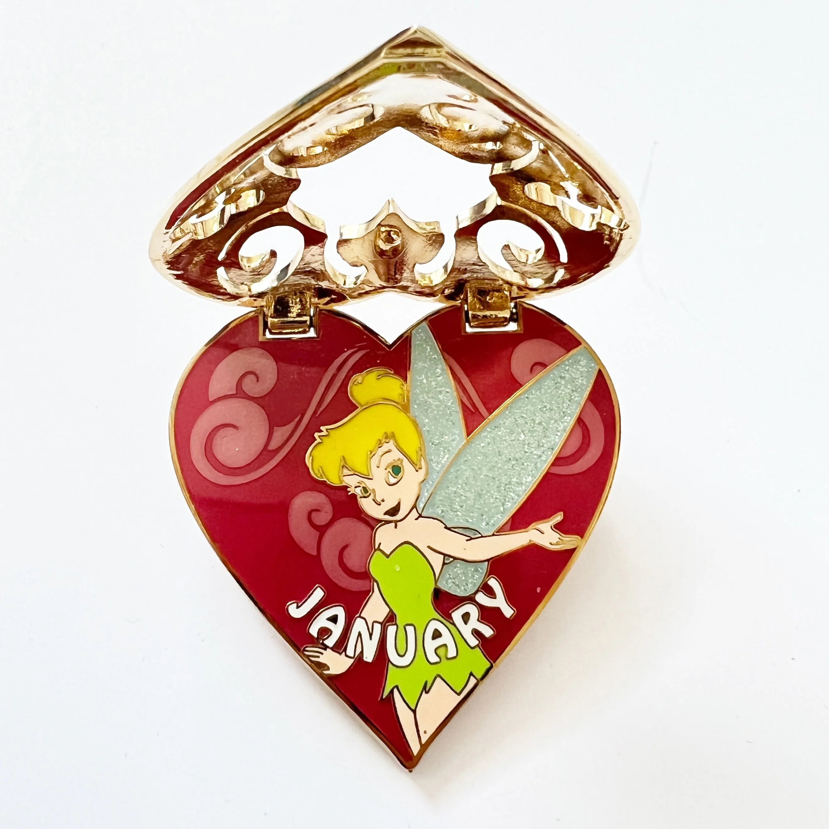 Disney Birthstone Heart Locket Tinker Bell January Limited Edition Pin