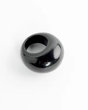 Donut Ring in Onyx