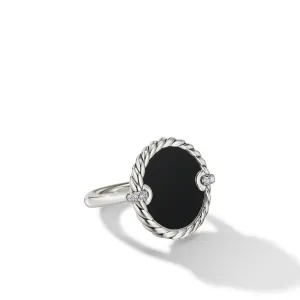 DY Elements Ring with Black Onyx and Diamonds, 21MM