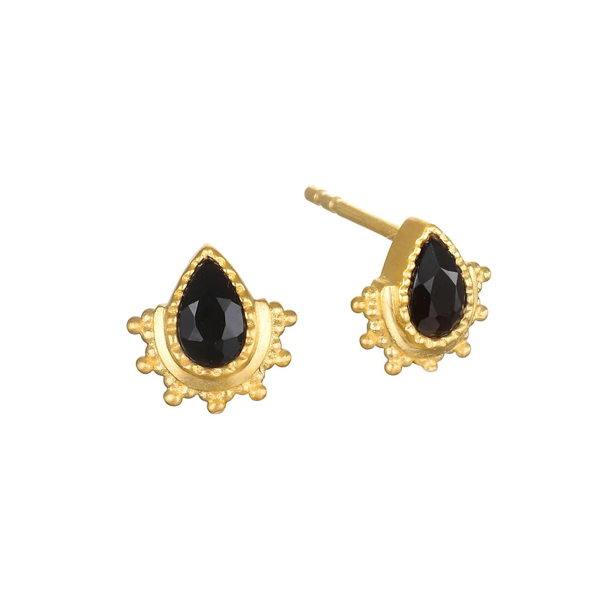 Eternal Light Black Onyx Stud Earrings