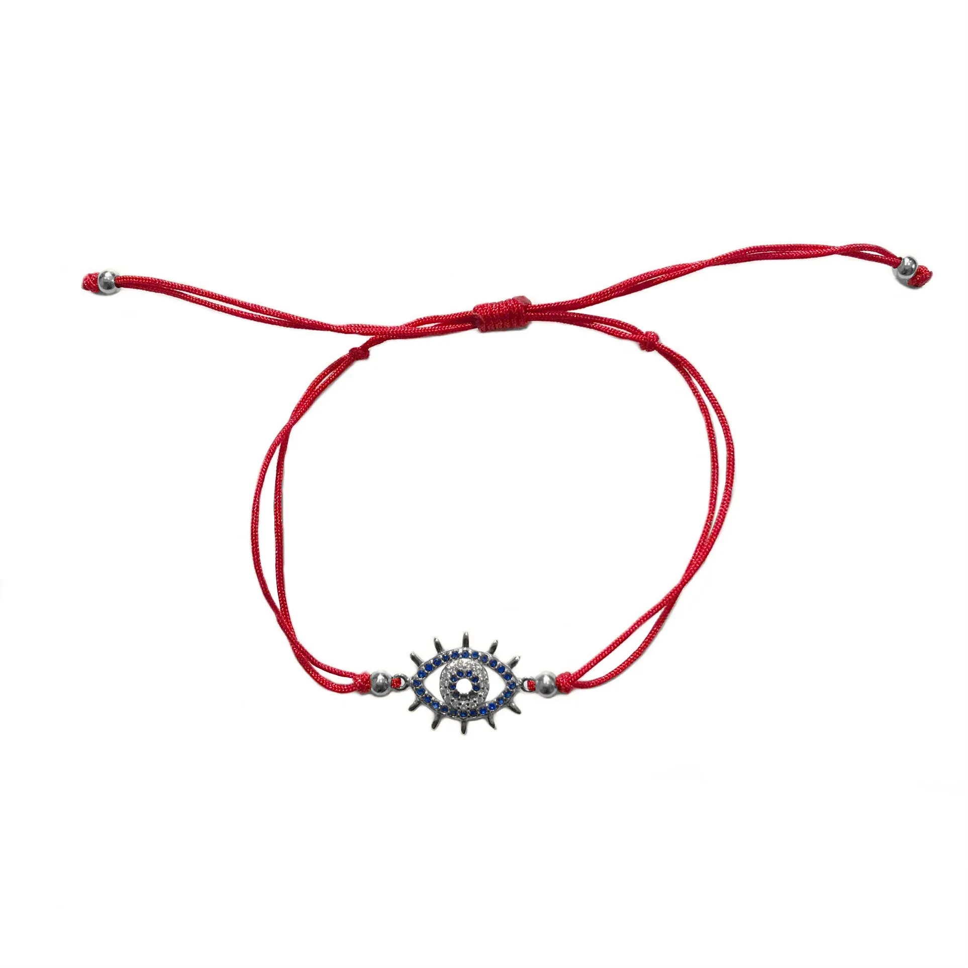 Evil Eye Spikes Red Thread Bracelet