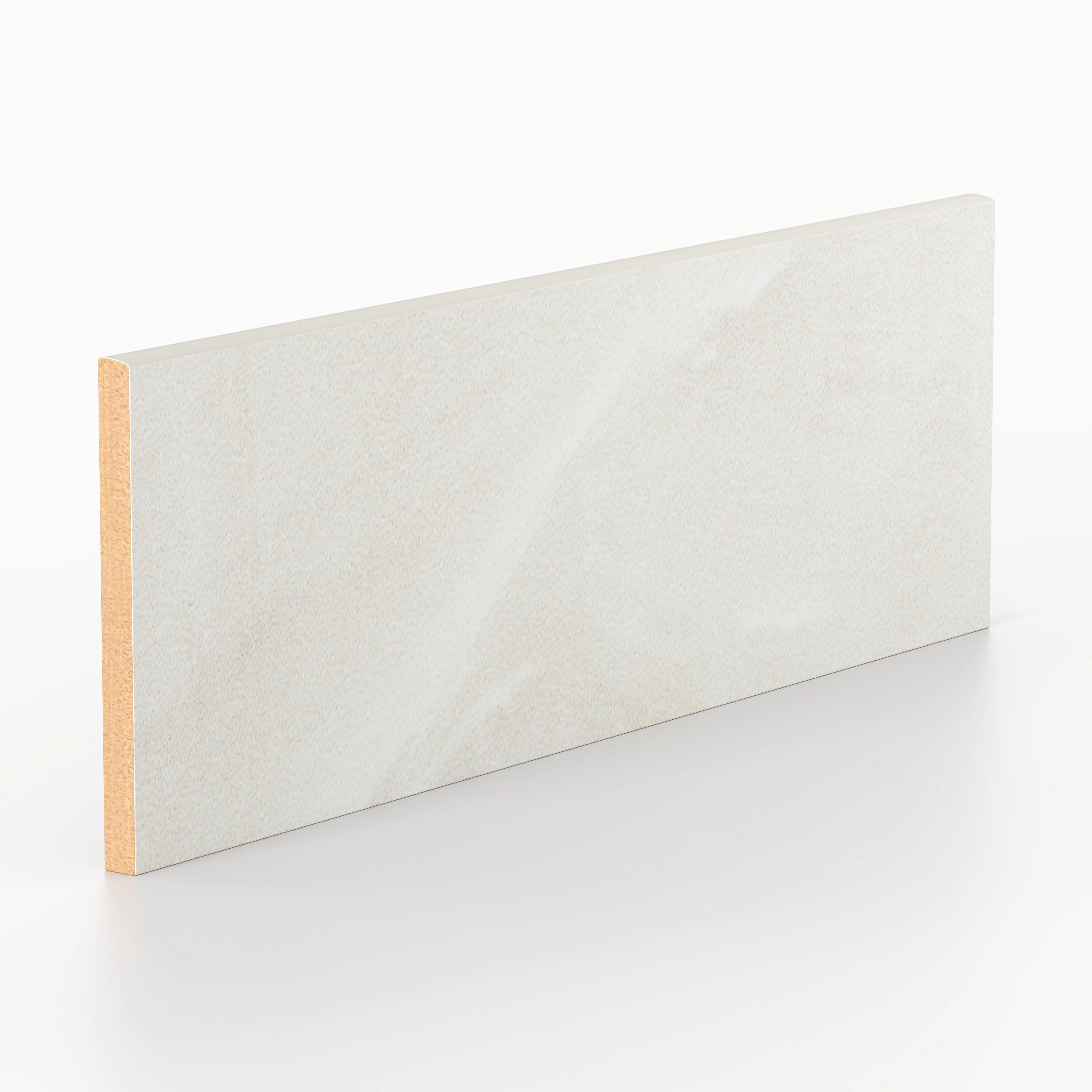 Giselle 4x12 Glossy Ceramic Bullnose Tile in Shell