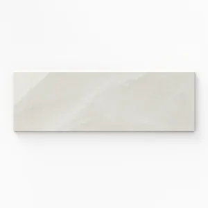 Giselle 4x12 Glossy Ceramic Bullnose Tile in Shell