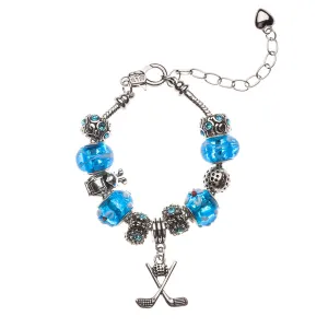 Golf Beaded Charm Bracelet