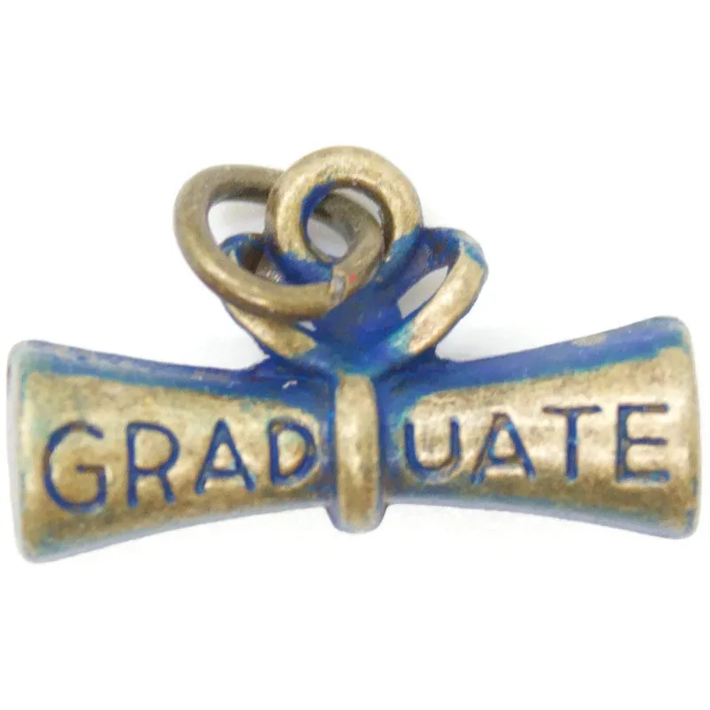 Graduate Diploma Charm Bracelet, Necklace, Earrings, or Charm Only