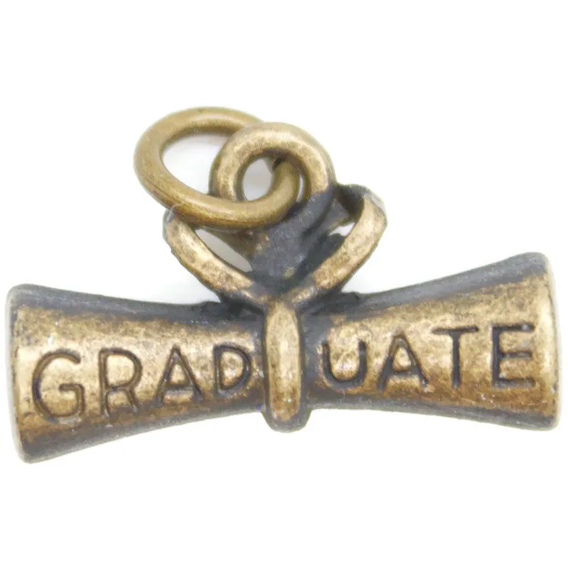 Graduate Diploma Charm Bracelet, Necklace, Earrings, or Charm Only