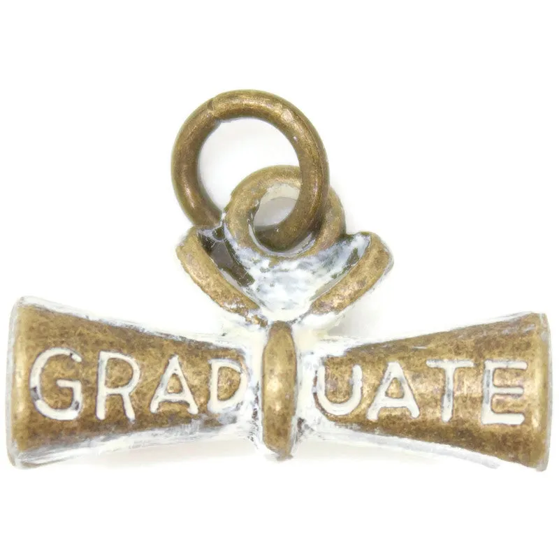 Graduate Diploma Charm Bracelet, Necklace, Earrings, or Charm Only