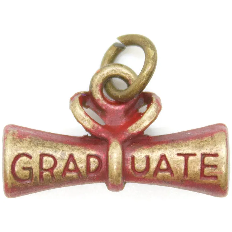 Graduate Diploma Charm Bracelet, Necklace, Earrings, or Charm Only