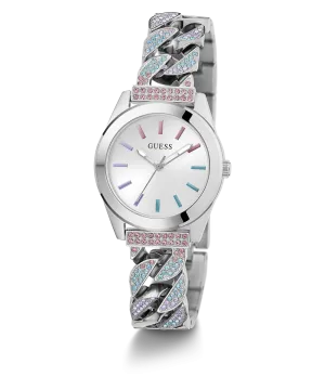 GUESS Ladies Silver Tone Analog Watch