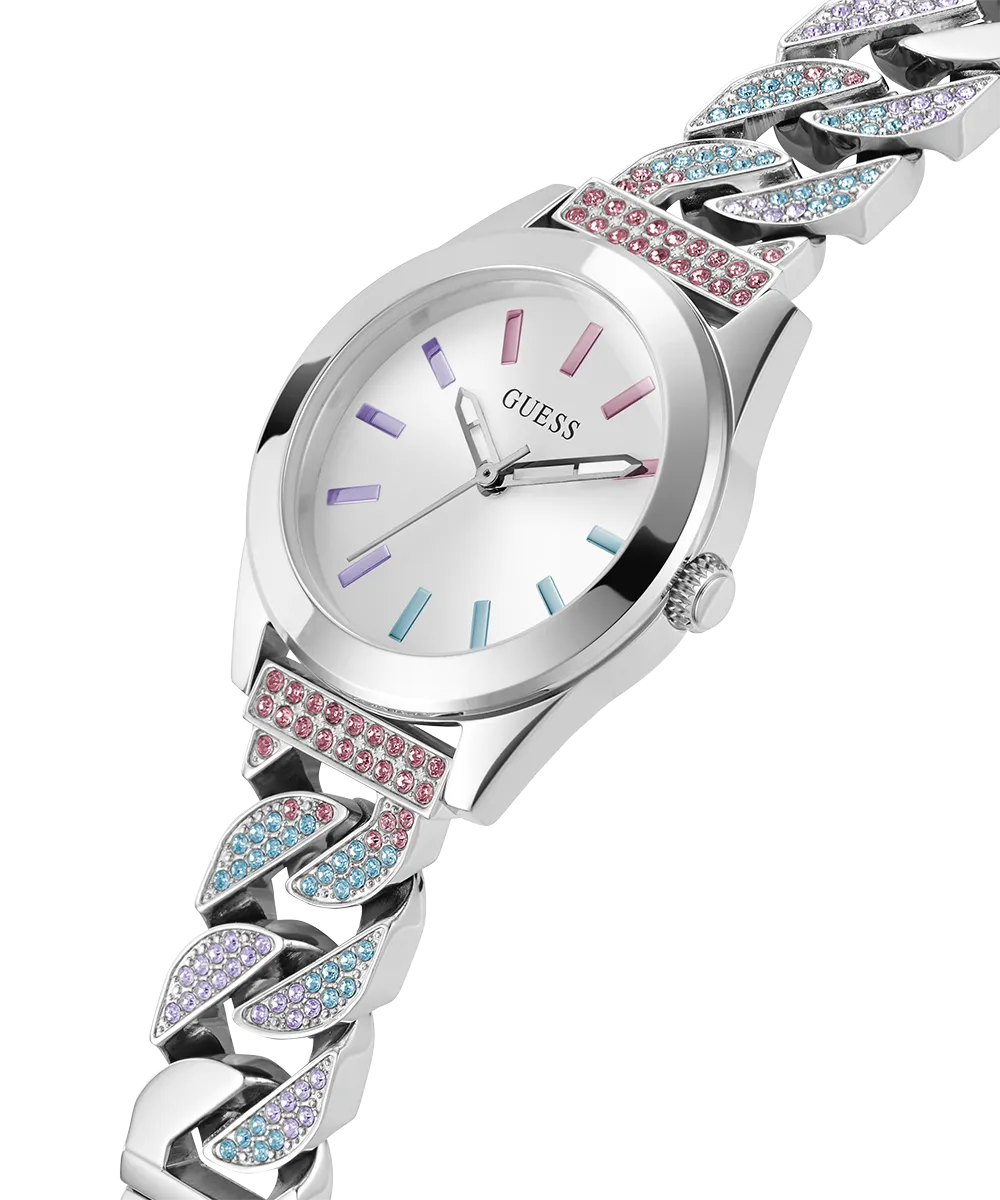 GUESS Ladies Silver Tone Analog Watch