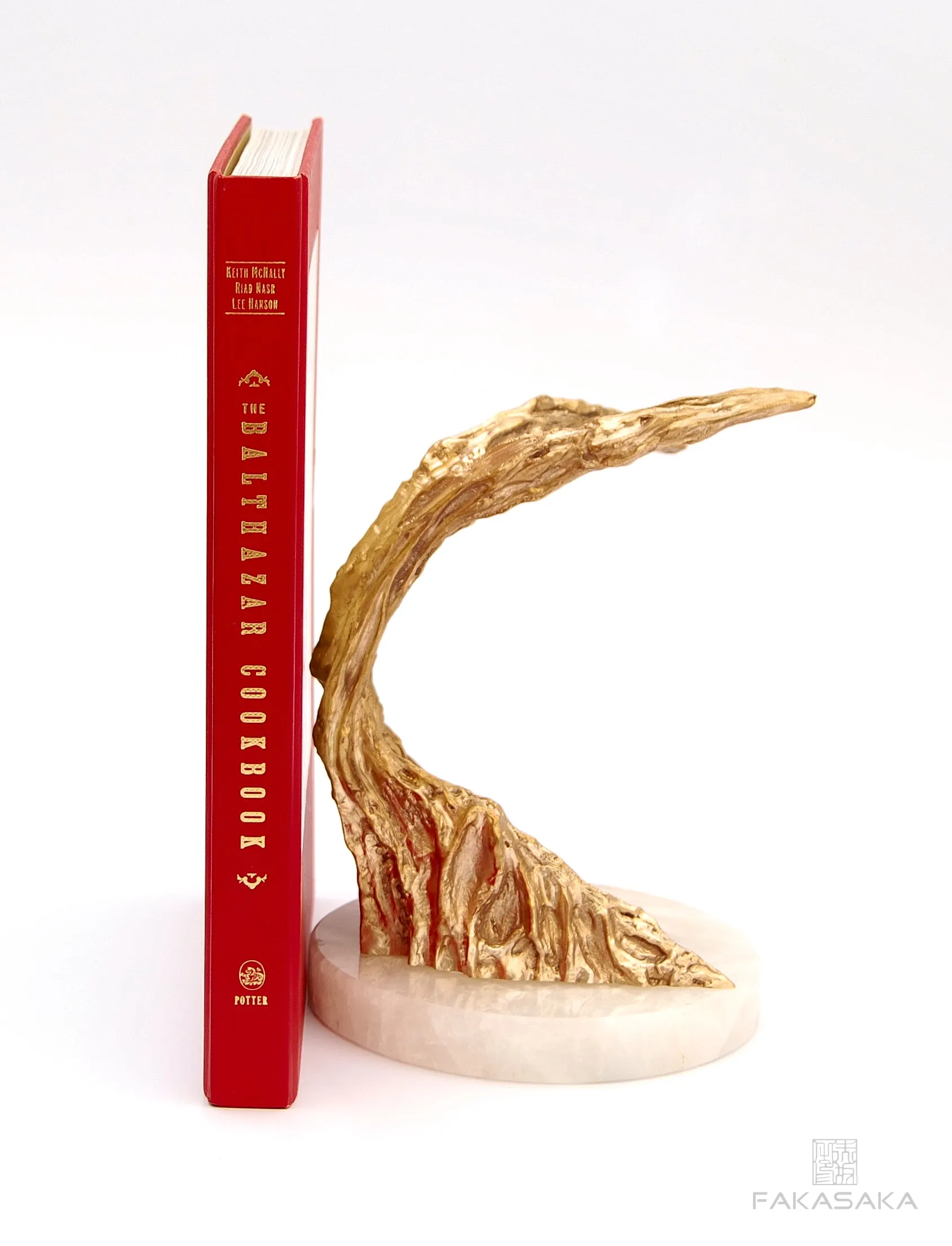 JOHNLEE 2<br><br>BOOKEND / DOOR HOLDER / SCULPTURE<br><br>POLISHED BRONZE<br>ONYX