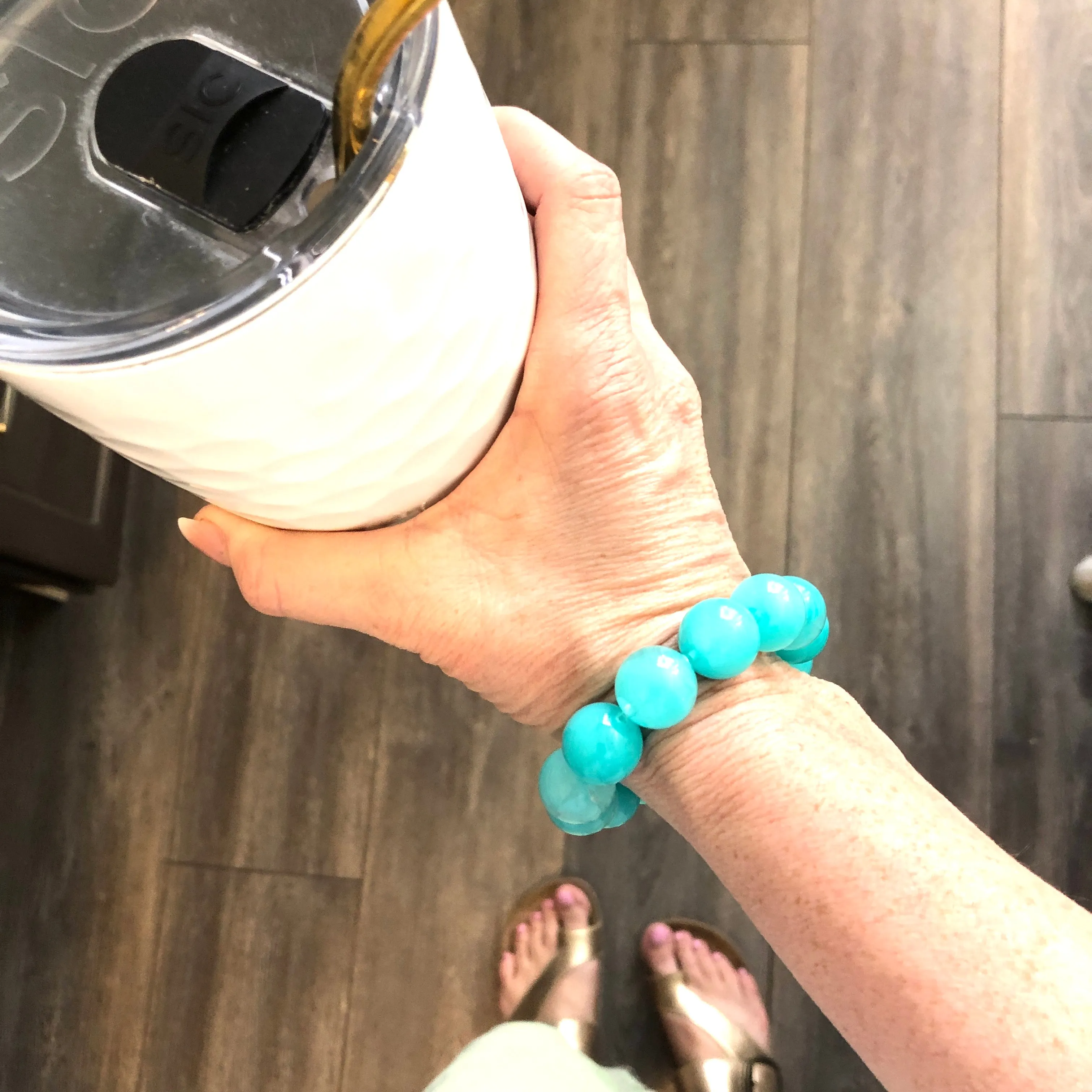 Light Teal Givre' Statement Stack Bracelet