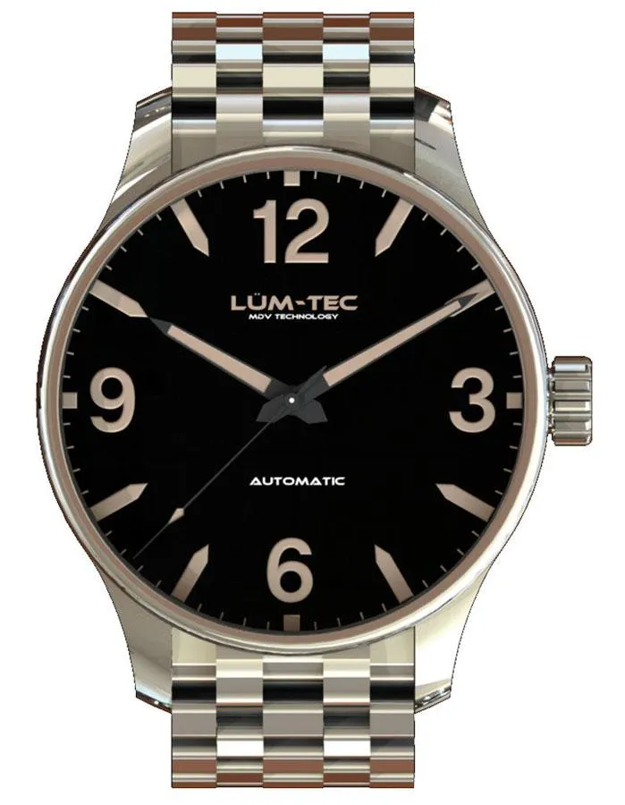 Lum-Tec C SEries C6 Mens Watch - Automatic - Polished Stainless Steel - Bracelet