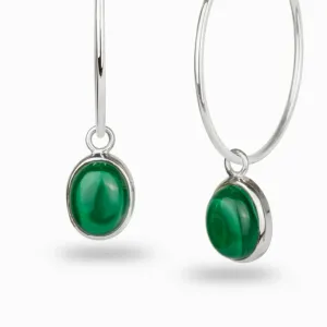 Malachite Hoop Charms