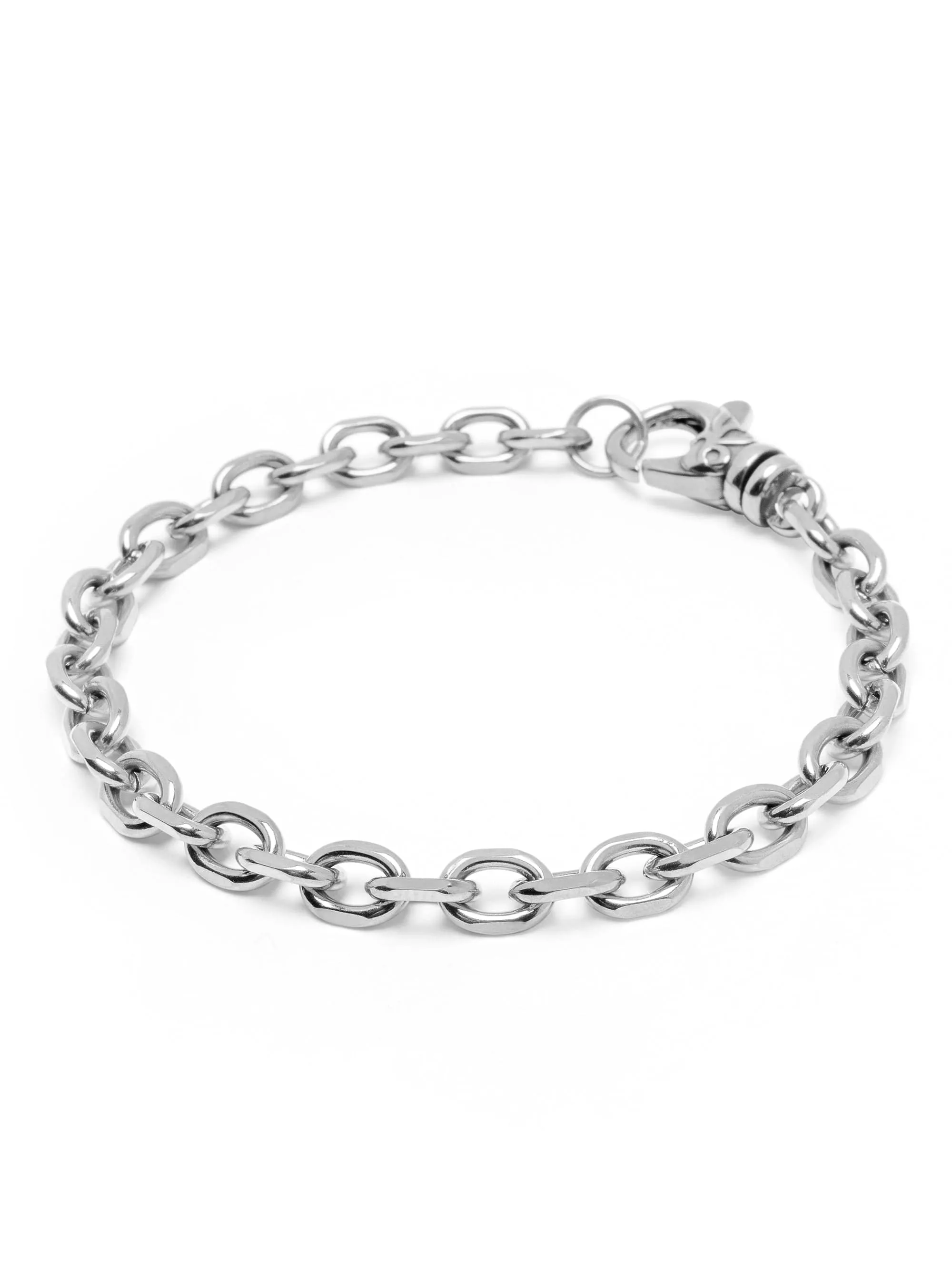 Men's Silver 6mm Cable Chain Bracelet