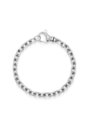 Men's Silver 6mm Cable Chain Bracelet