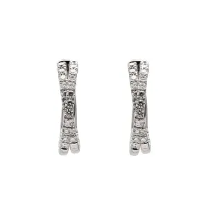 Mountz Collection Double Inside/Outside Hoop Earrings in 18K White Gold