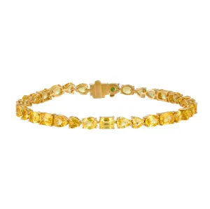 Multishape Yellow Sapphire Tennis Bracelet