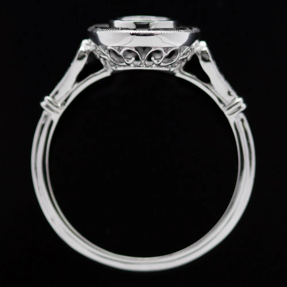 NATURAL ONYX DIAMOND ART DECO ENGAGEMENT RING SETTING VINTAGE STYLE TARGET