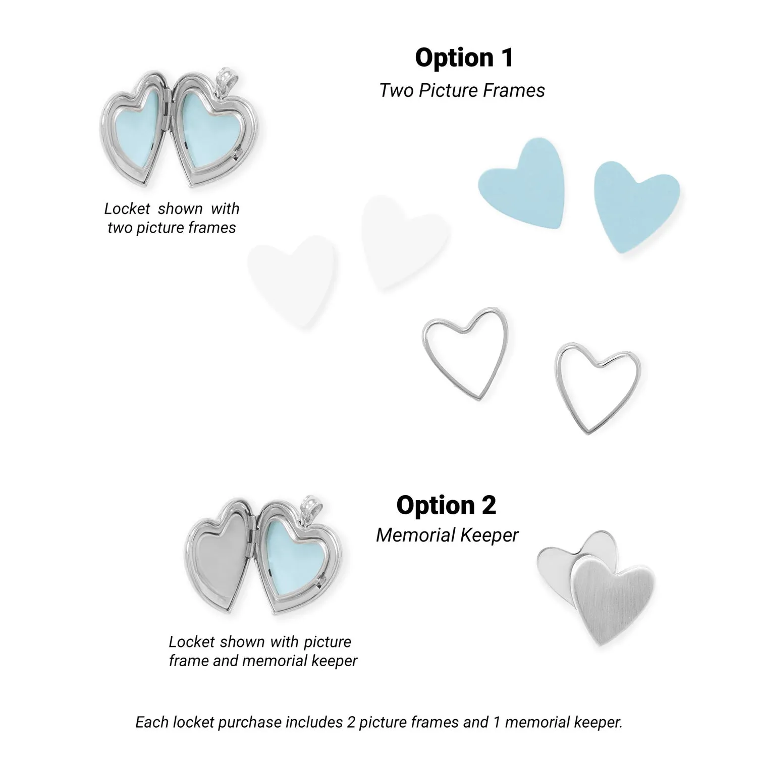 Paw Print Heart Memory Keeper Locket