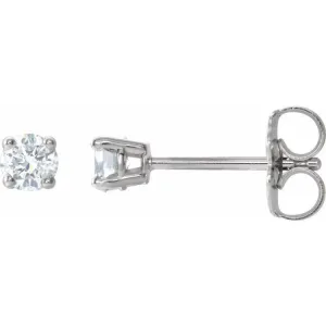 Platinum 1/5 CTW Natural Diamond Stud Earrings