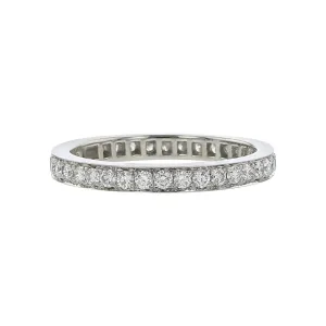 Platinum 35 Bead-Set Full Cut Diamonds = 0.62ctw 2.65mm Eternity Band