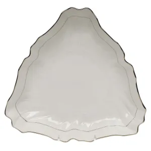 Platinum Edge Triangle Dish  9.5"l