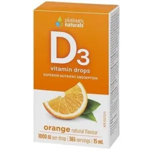 Platinum Naturals Vitamin D3 Drops Orange 15mL